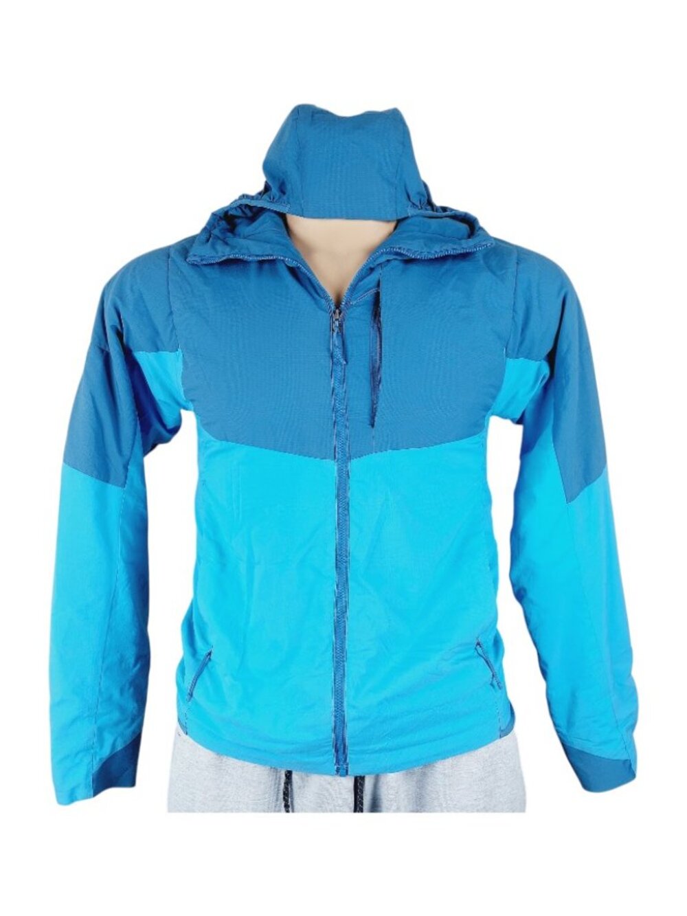 Patagonia Men's Blue Two-Tone Hooded Full-Zip Classic Windbreaker Jacket Size XS
